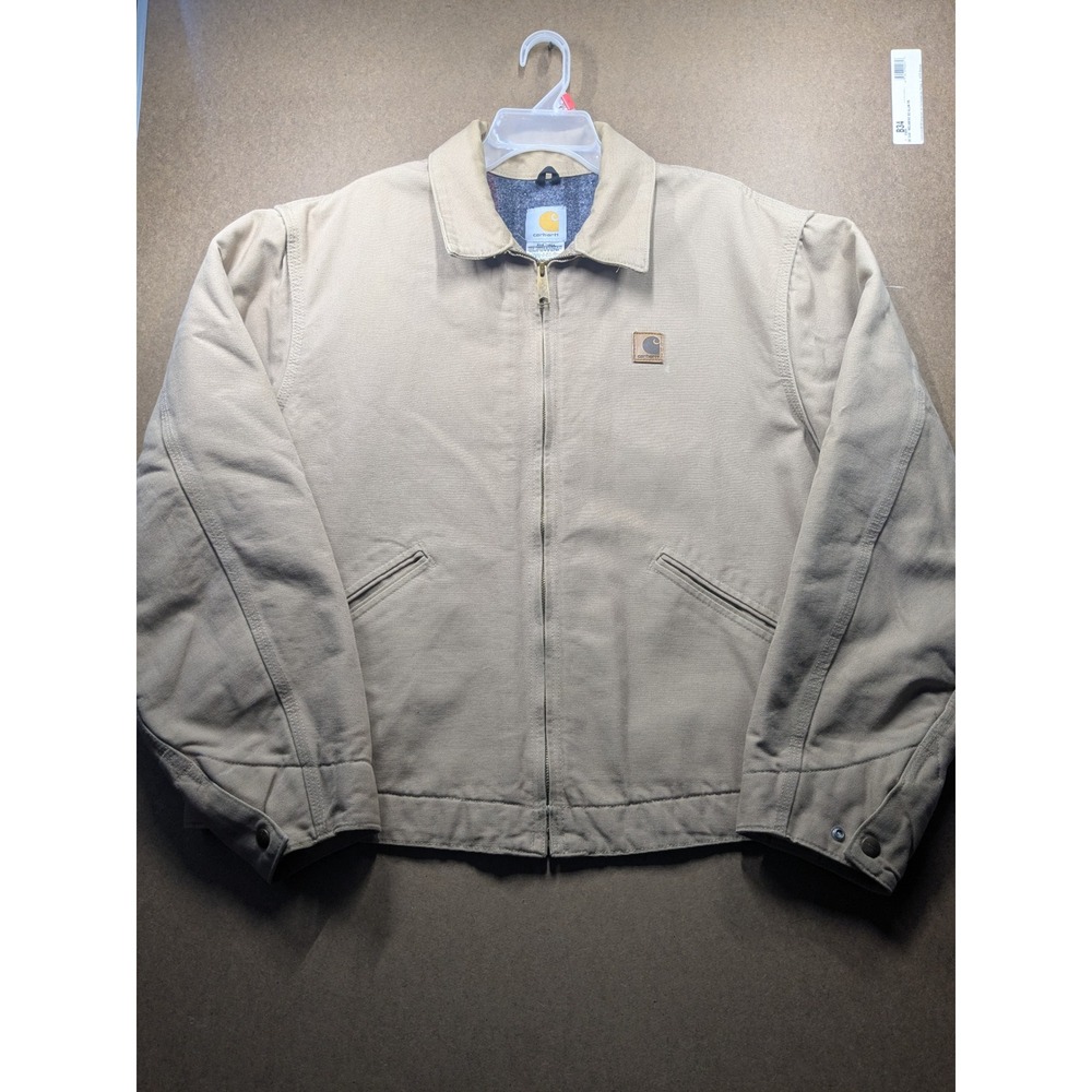 Carhartt J204 SDL Sandstone Detroit Jacket Tan Blanket Lined Mens XL Regular